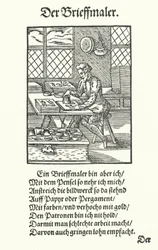 De manuscriptenverluchter (gravure)