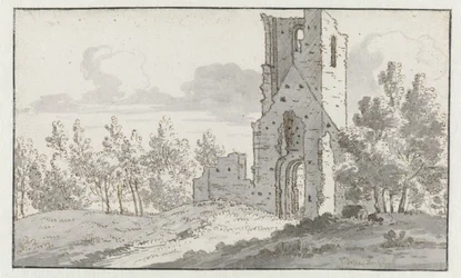 De ruïne van de kapel van Eik en Duinen bij Den Haag