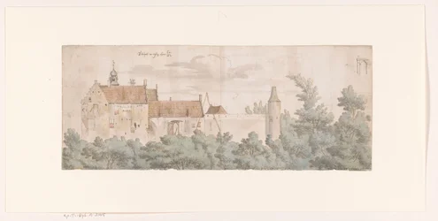 Gezicht op Kasteel Ooij, Noord-Brabant