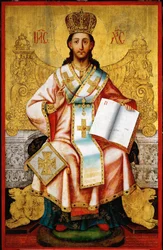 Tronende Christus (hout)