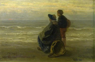 Moeder en Kind aan een Zeekust