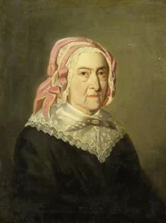 Sientje Nijkerk-Servaas op 90-jarige leeftijd, 1857