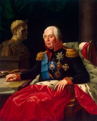 Portret van Veldmaarschalk Prins Mikhail Koetoezov, 1745-1813, begin 19e eeuw