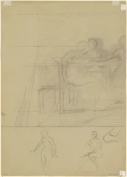 Studies van figuren (verso)