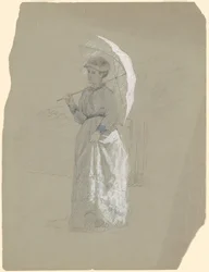 Vrouw met parasol