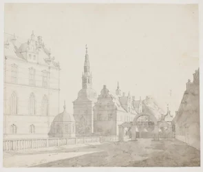 De carrouselhof bij kasteel Frederiksborg