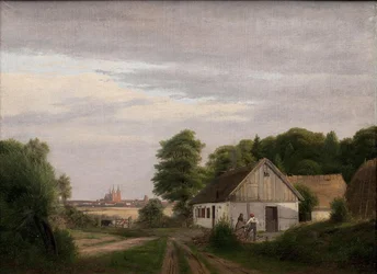 Uitzicht op Roskilde vanaf een boerderij