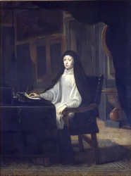Portret van koningin Mariana van Oostenrijk