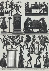 Blad 11 van figuren voor Chinese schaduwpoppen, 1859
