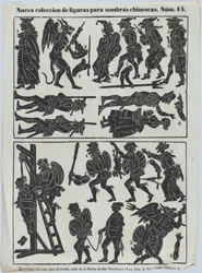 Blad 14 van figuren voor Chinese schaduwpoppen, 1859