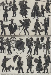 Blad 3 van figuren voor Chinese schaduwpoppen
