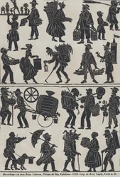Blad 3 van figuren voor Chinese schaduwpoppen, 1859