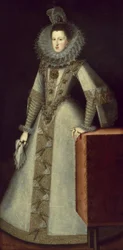 Portret van Margaretha van Oostenrijk (1584-1611), koningin van Spanje.