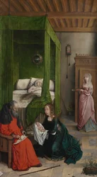 De geboorte en naamgeving van Johannes de Doper, 1496-99