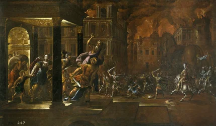 De brand van Troje, midden 17e eeuw