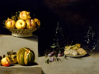 Stilleven met Fruit en Glaswerk