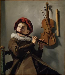 Jongen die fluit speelt