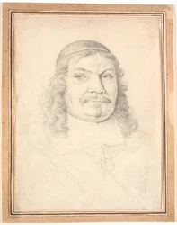 Portret van de Holstein-Gottorpse kanselier Johan Adolph Kielman von Kielmanseck (1612-1676). Borstbeeld en face naar rechts