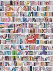 Kleurrijke patronen voor boekenplanken