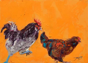 Kleurrijke boerderijvogels