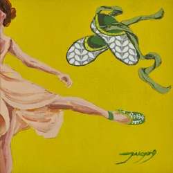 Dansende ballerina, geel
