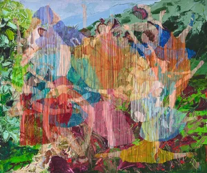 Vrolijke abstracte dans