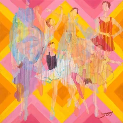 Levendige abstracte dansers
