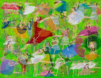 Levendige dansbeweging