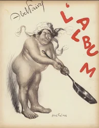 Naakte kok die de letters L