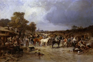 De Paardenmarkt in Honnebont, 1871