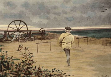 Bereiding van de plant genaamd Pantagruelion. Pantagruel. Illustratie door Jules Garnier. In "Rabelais et l