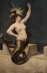 Het honorarium van Melusine. Pantagruel. Illustratie door Jules Garnier. In "Rabelais en de werken van Jules Garnier".