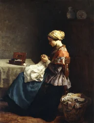 De kleine naaister, 1858