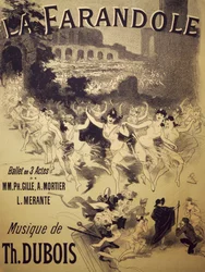 Poster voor La Farandole, ballet door Gille, Mortier en Merante, muziek door Dubois, Theatre National de l