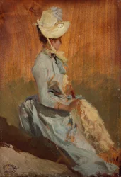 Zittende dame, ca. 1879-84 (olieverf op hout)