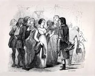 Madame de Stael ondervraagt Napoleon Bonaparte over de beste vrouwen, uit 