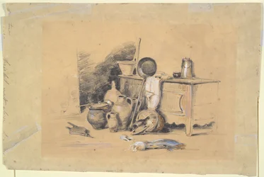 Landschap (recto); Stilleven (verso)