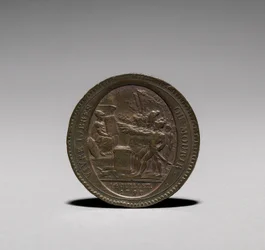 Medaille: Vijf Sols uitgegeven door Monneron Brothers, Parijs, 1792