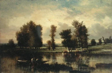Boot aan de rand van de rivier