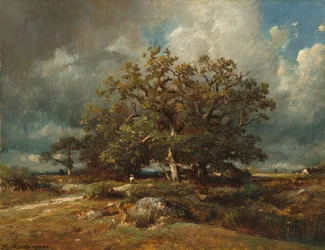 De oude eik, ca.1870 (olieverf op doek)