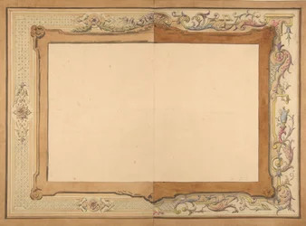 Ontwerp voor een plafond, tweede helft 19e eeuw. Makers: Jules-Edmond-Charles Lachaise, Eugène-Pierre Gourdet