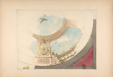 Ontwerp voor een plafond met trompe l