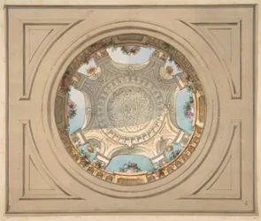 Ontwerp voor een plafond met trompe l