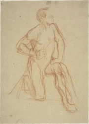 Mannelijke Figuur Knielend
