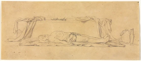Schets van de dode Christus liggend bij het graf, 1800s