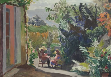 De zonnige tuin