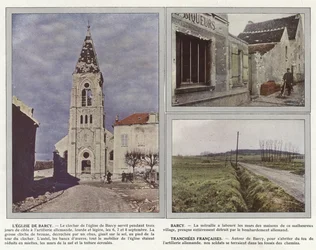 De kerk van Barcy, Barcy, Franse loopgraven