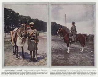 De uitrusting van de ruiter, Indiase cavalerie