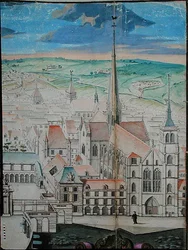 Paleis van de hertogen van Bourgondië in Dijon voor restauratie door Mansart