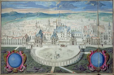 Het Paleis van de Hertogen van Bourgondië in Dijon voor restauratie door Mansart, 1698